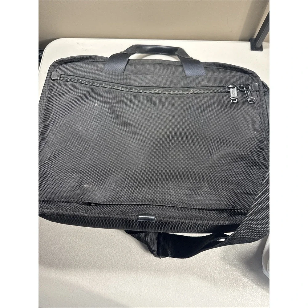 Tumi Alpha Nylon Leather Travel Laptop Briefcase 16